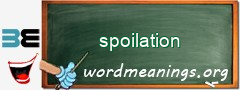 WordMeaning blackboard for spoilation